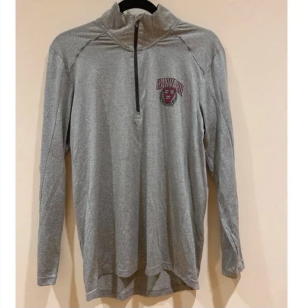 Harvard Gray Champion Athletic Quarter Zip Long Sleeve Powertrain Top [Small]